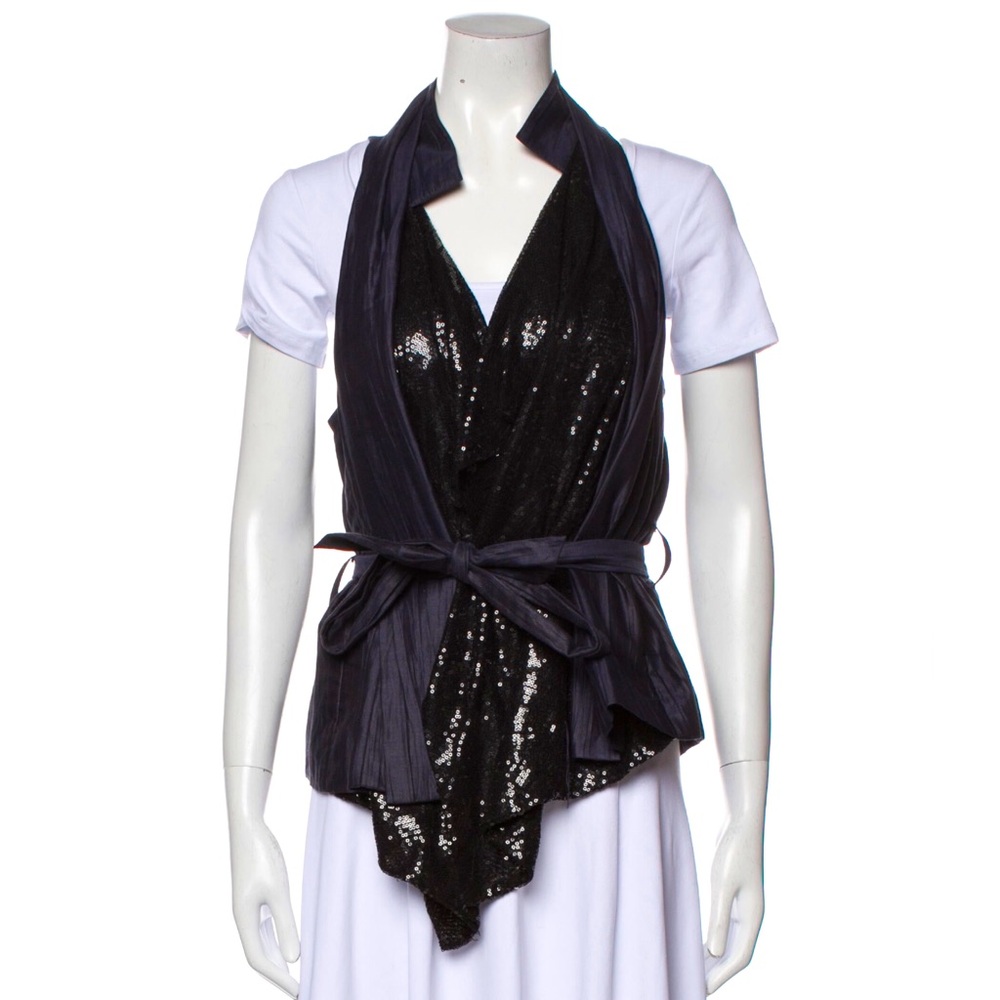 EUC Sachin + Babi Open Front Sequined Vest - Size M